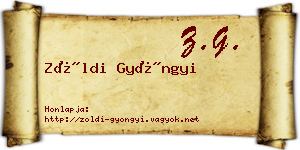 Zöldi Gyöngyi névjegykártya