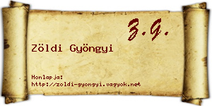 Zöldi Gyöngyi névjegykártya