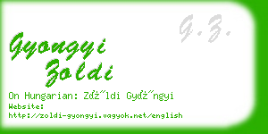 gyongyi zoldi business card